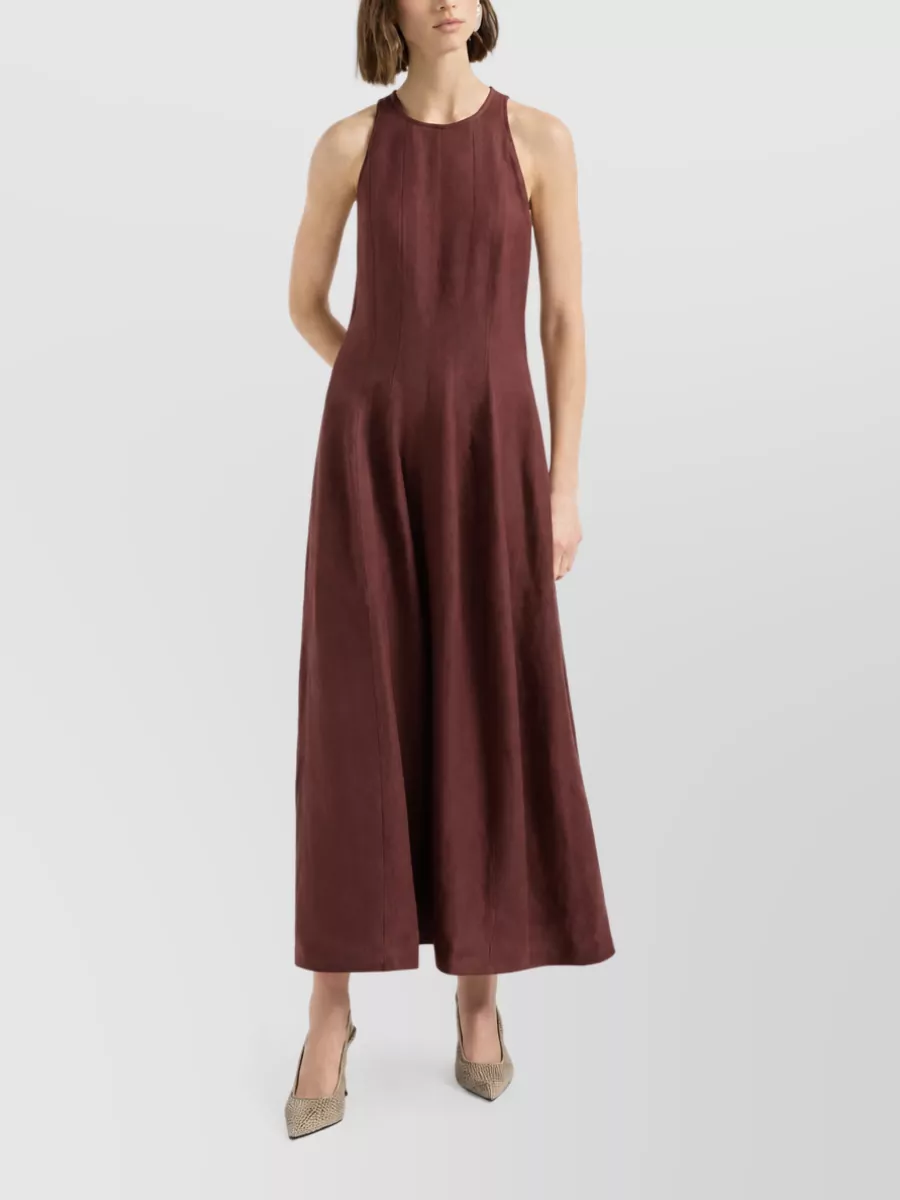 Brunello Cucinelli Viscose Linen Maxi Dress