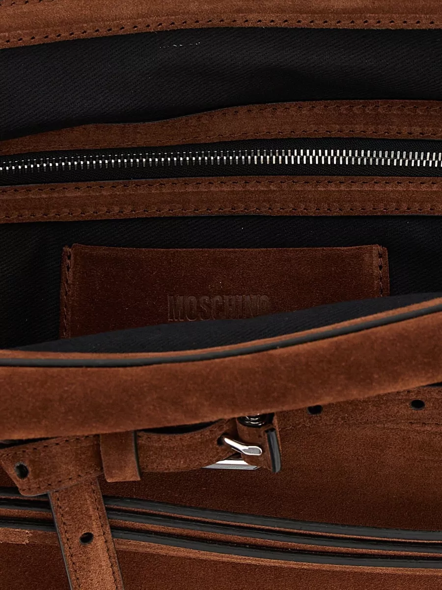 Moschino Suede Shoulder Bag
