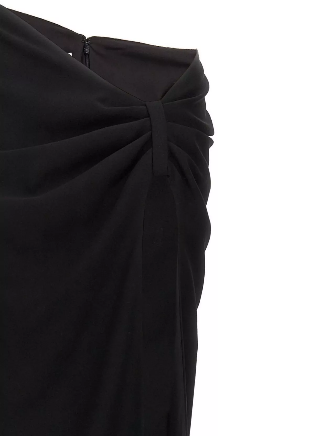 MONOT LONG DRAPED HIGH-WAISTED MIDI SKIRT