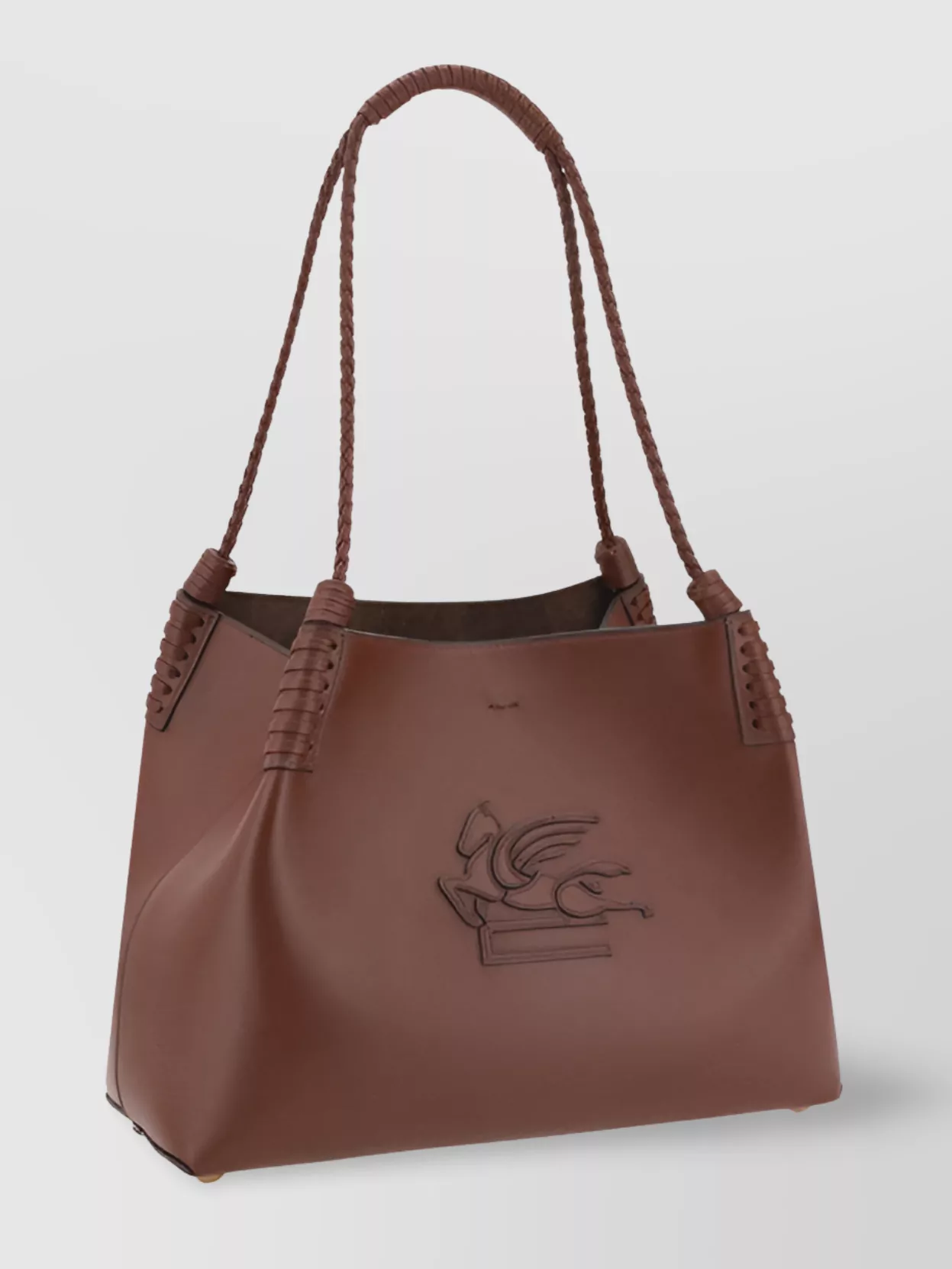 Etro Pegasus Symbol Leather Tote Bag