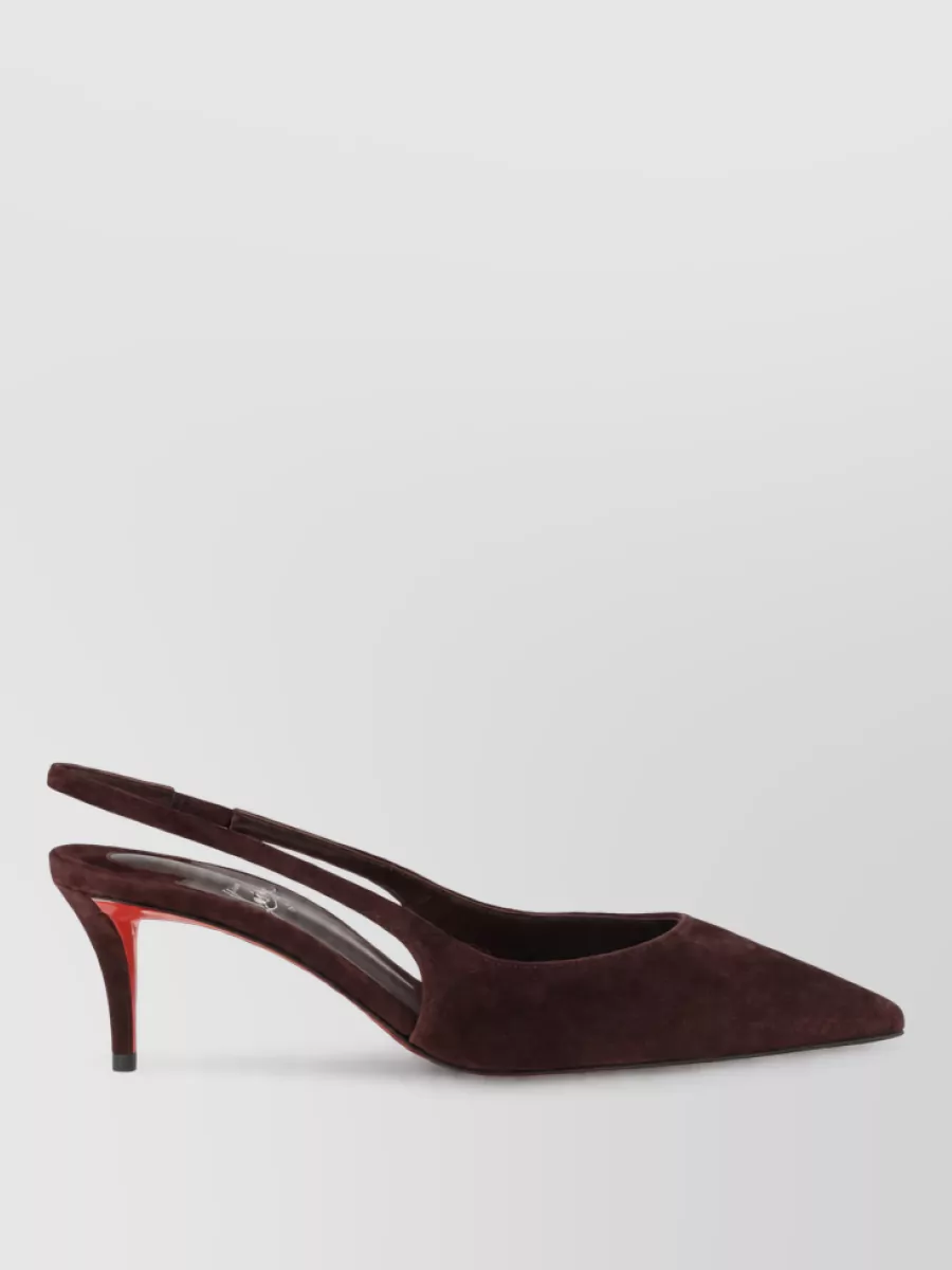 Christian Louboutin suede slingback mules