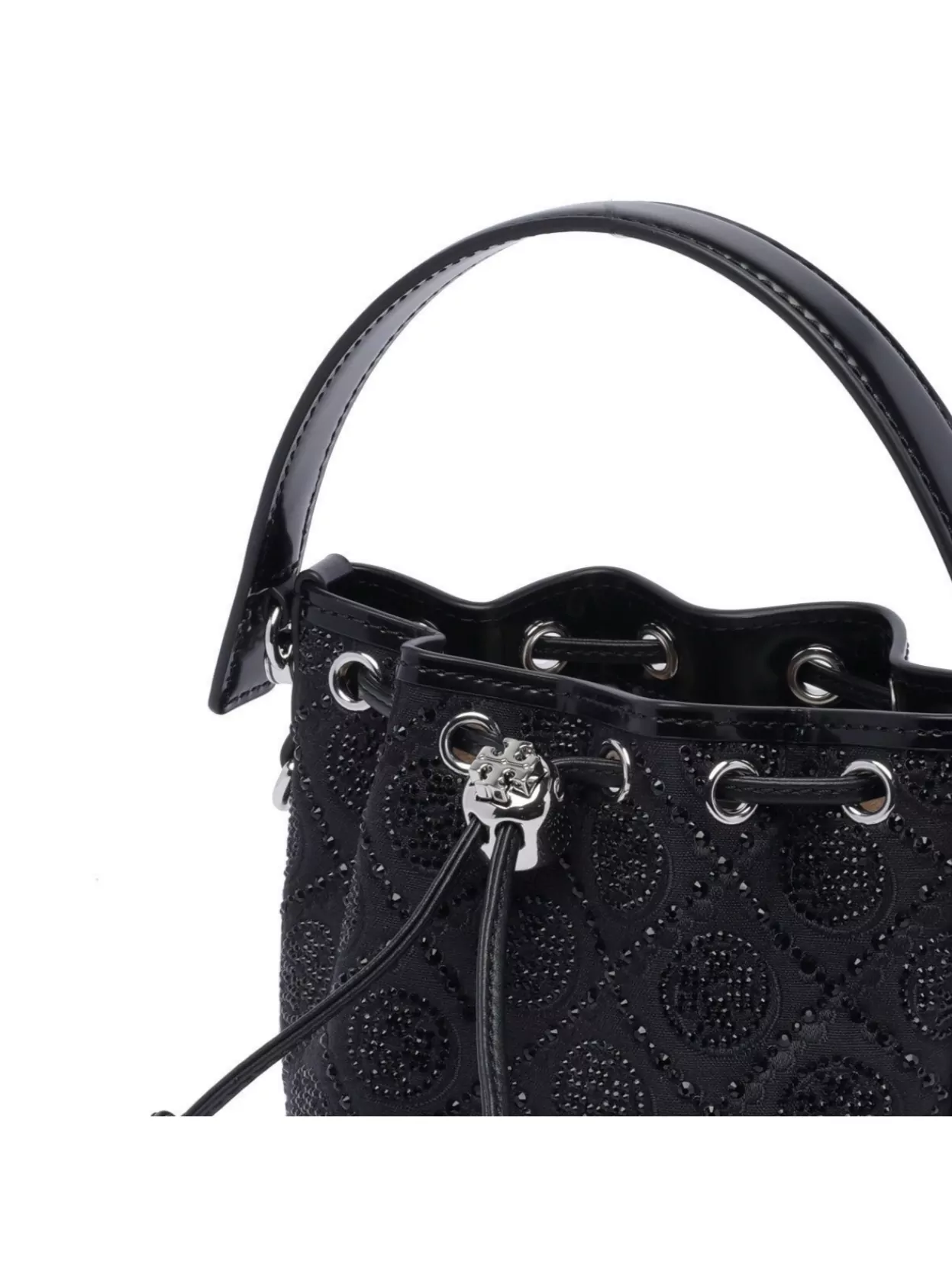 Tory Burch Monogram Bucket Bag Eyelet Detailing