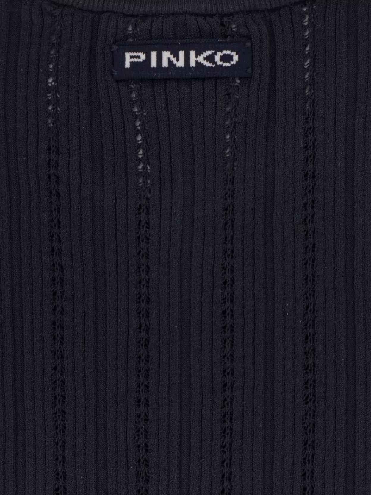 Pinko Ribbed Crew-Neck Sweater Lace Inserts