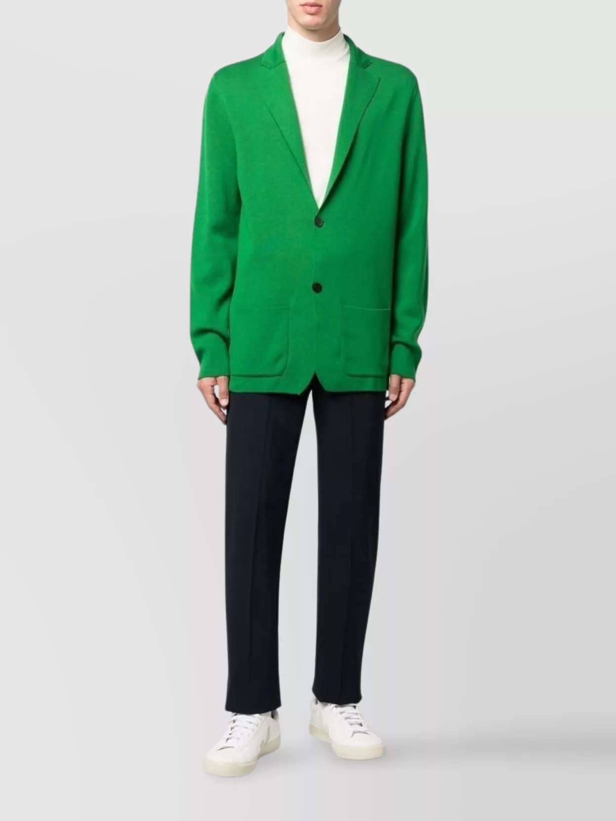 Drumohr Modern Turtleneck Sweater Ribbed Cuffs In White
