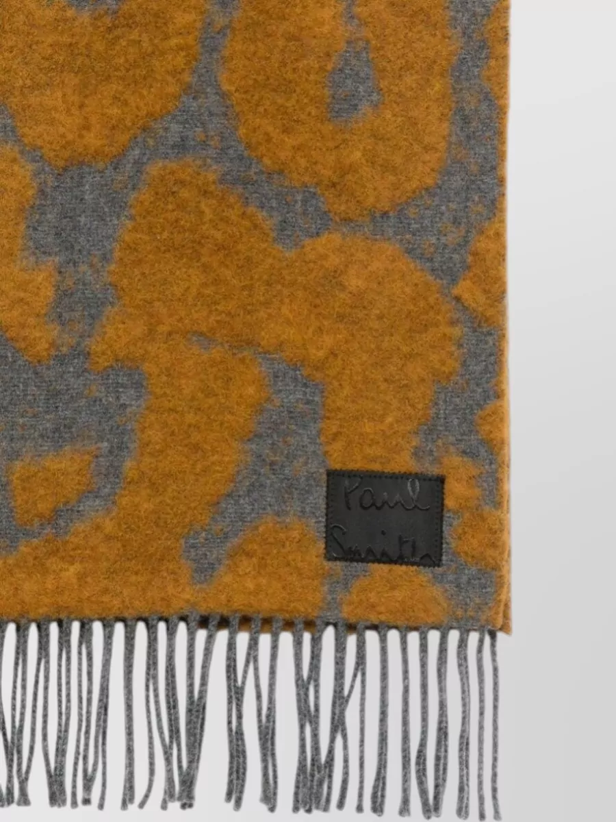 Paul Smith Leopard-Print Fringed Scarf