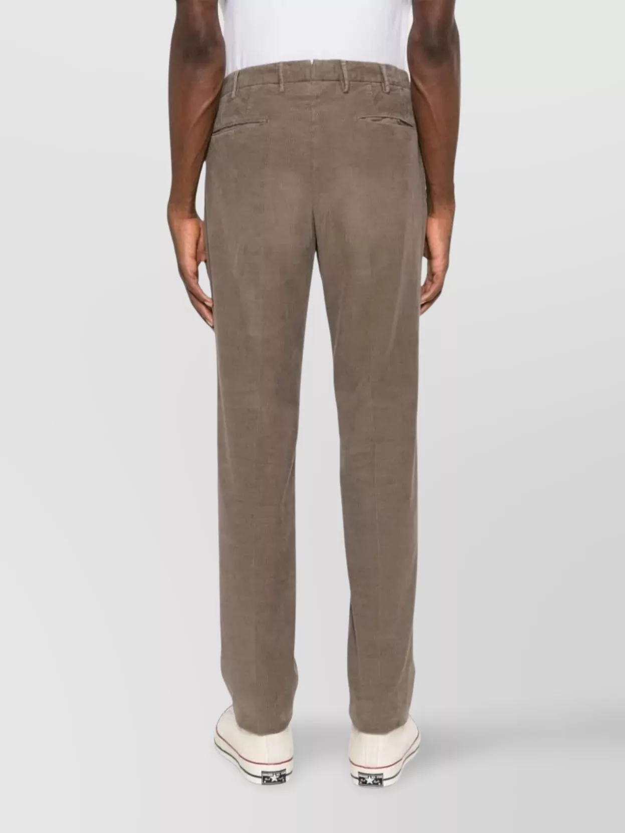 Incotex Corduroy Straight Leg Trousers In Brown
