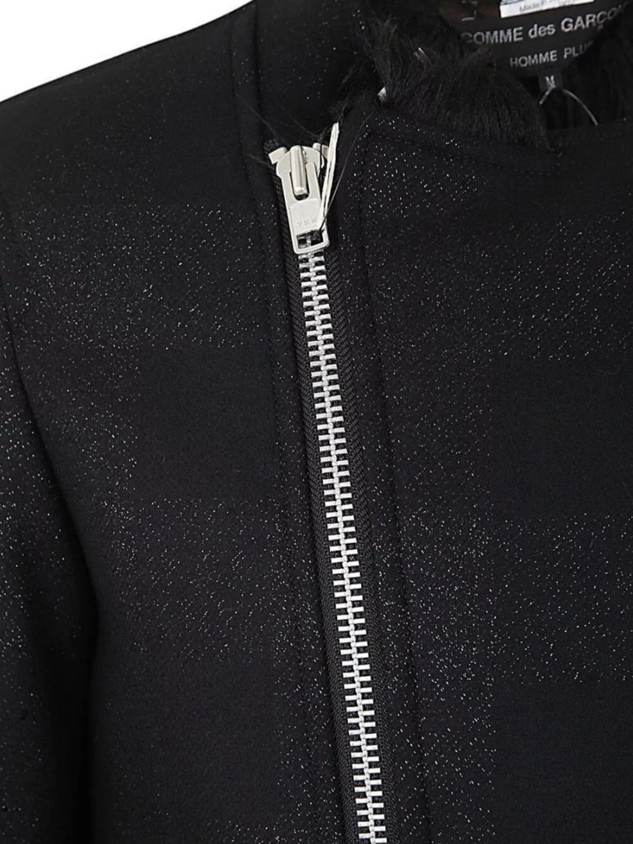Comme Des Garçons Men's Frayed Hem Shimmering Finish Jacket