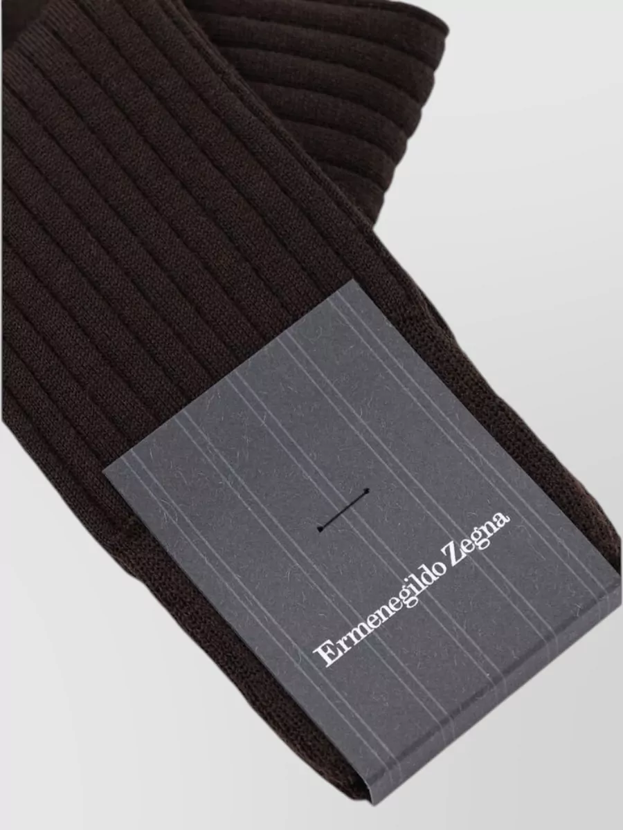 Zegna Ribbed Wool Socks