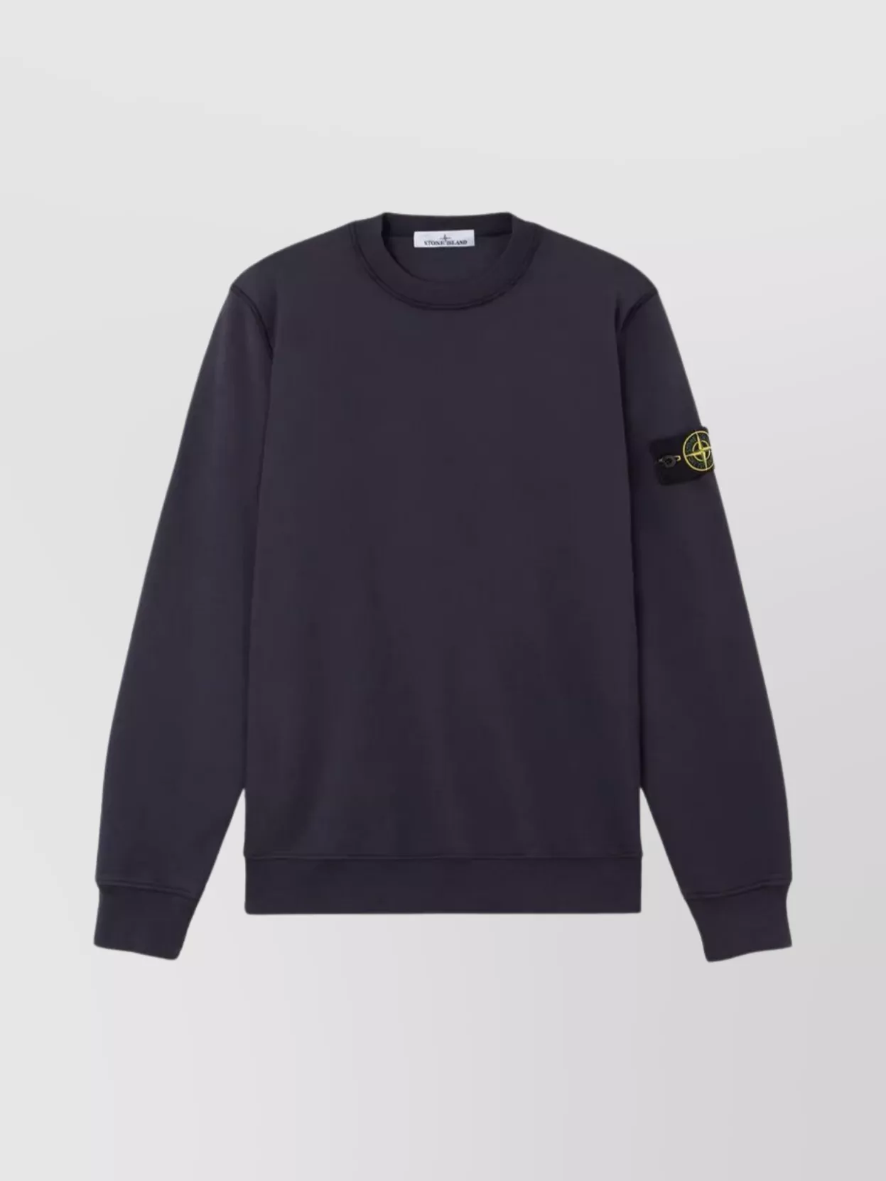 Stone Island Brushed Organic Cotton Fleece Sweatshirt With Ribbed Inserts