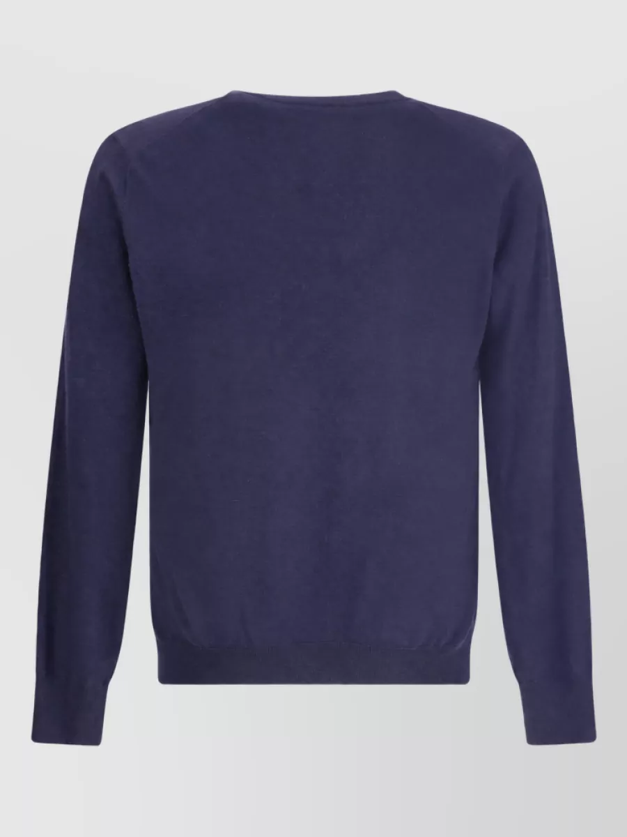 Brunello Cucinelli Cashmere Wool Ribbed V-Neck Sweater