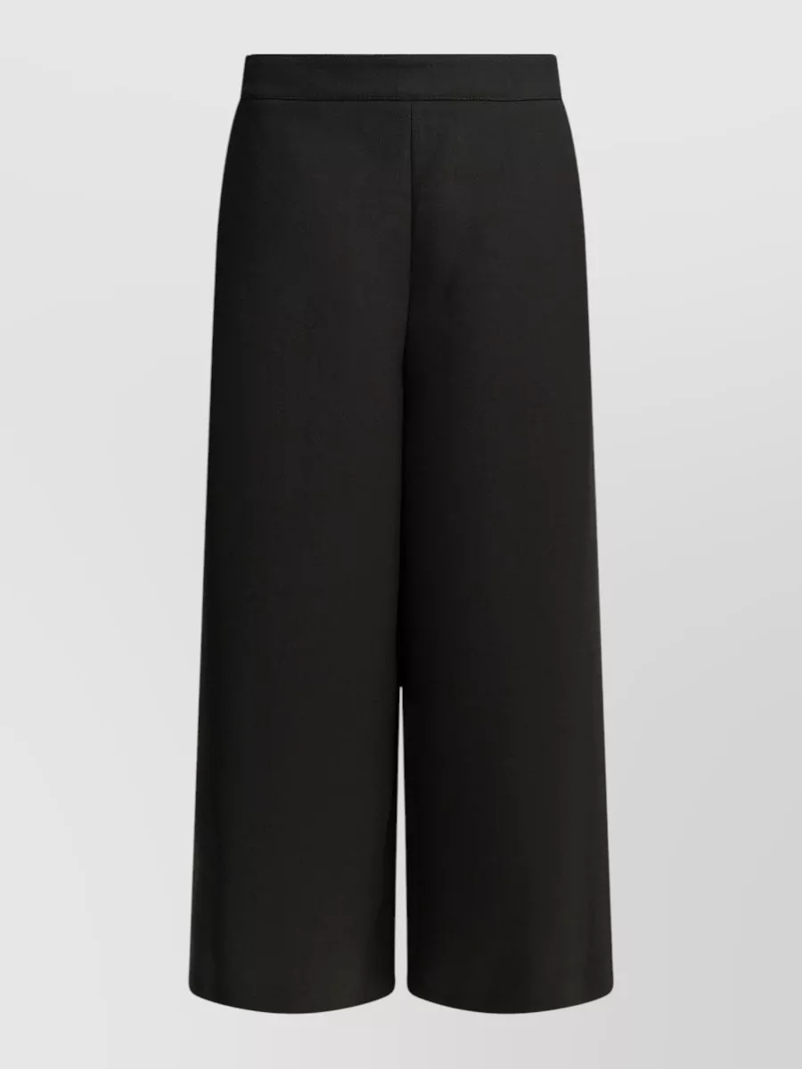 Chloé virgin wool mid-rise wide-leg cropped tailored shorts