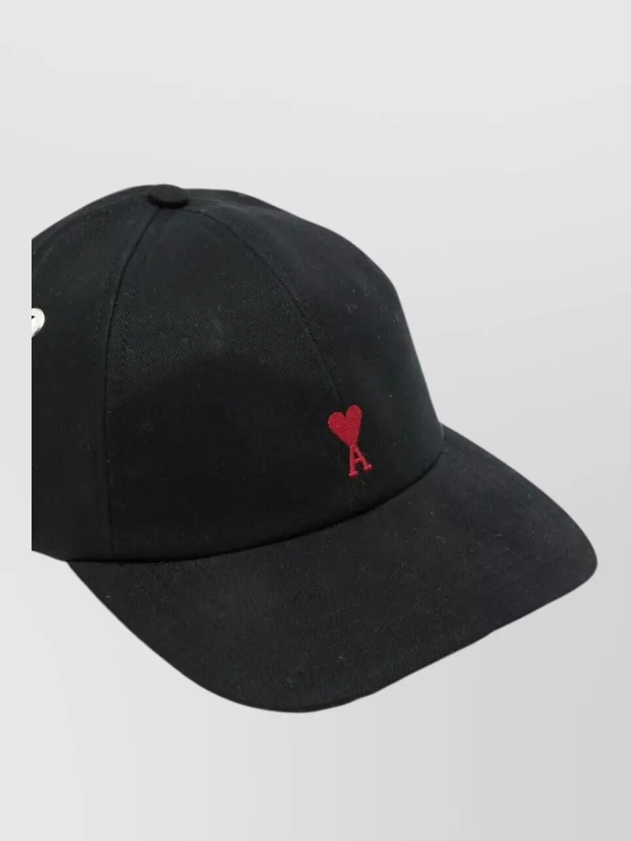 Ami Paris embroidered cotton cap