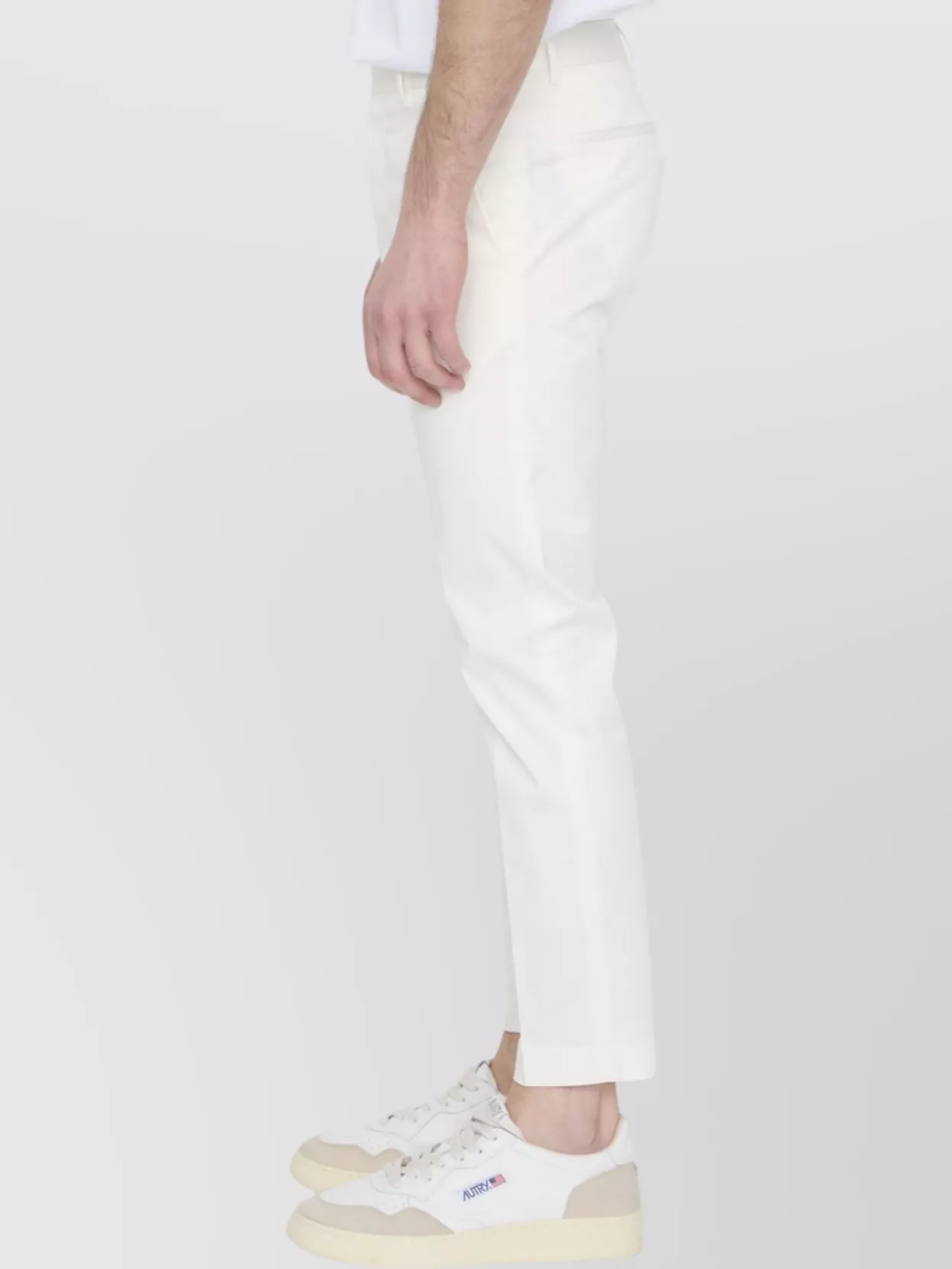Pt Torino Cropped Slim Fit Cotton Trousers