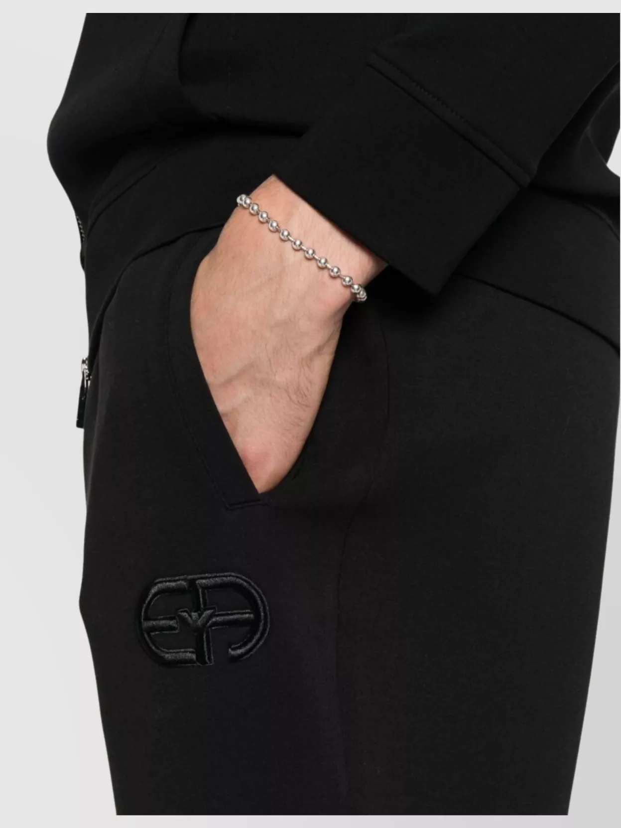 Emporio Armani Elastic Waistband Cotton Blend Sweatpants