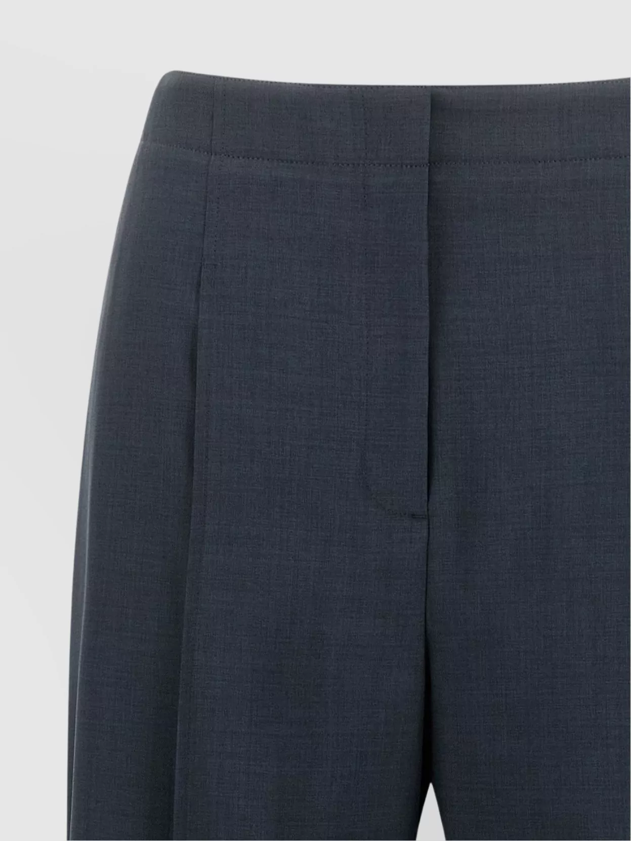 Theory Wide Leg Pleated Trousers And Pockets In Blue