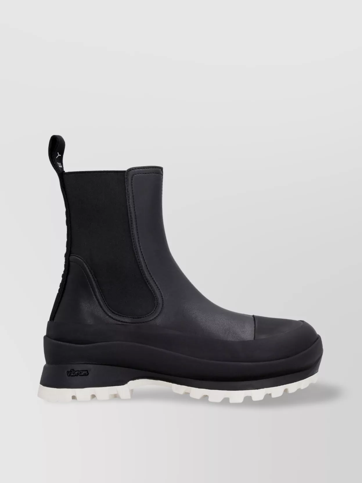 Stella Mccartney Chunky Sole Round Toe Faux Leather Boots