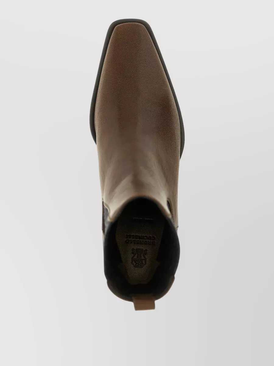 Brunello Cucinelli Leather Ankle Boots