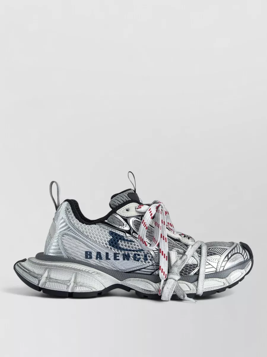 Balenciaga 3Xl Logo Sneakers Mesh Upper Pull Tabs