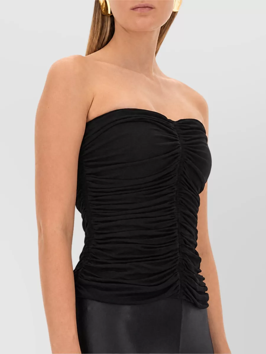 Saint Laurent Crepe Bustier Top