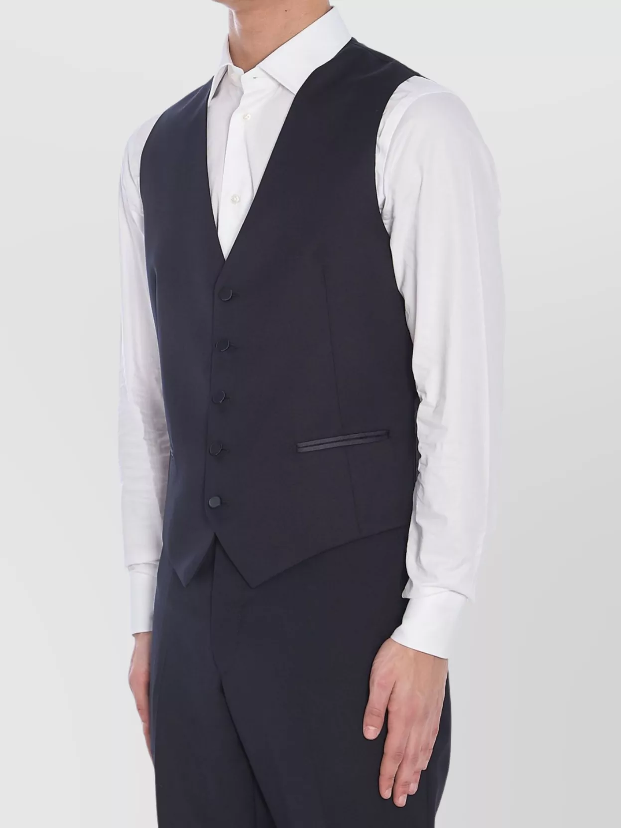 Tagliatore Wool Vest Sleeveless Buckle Strap