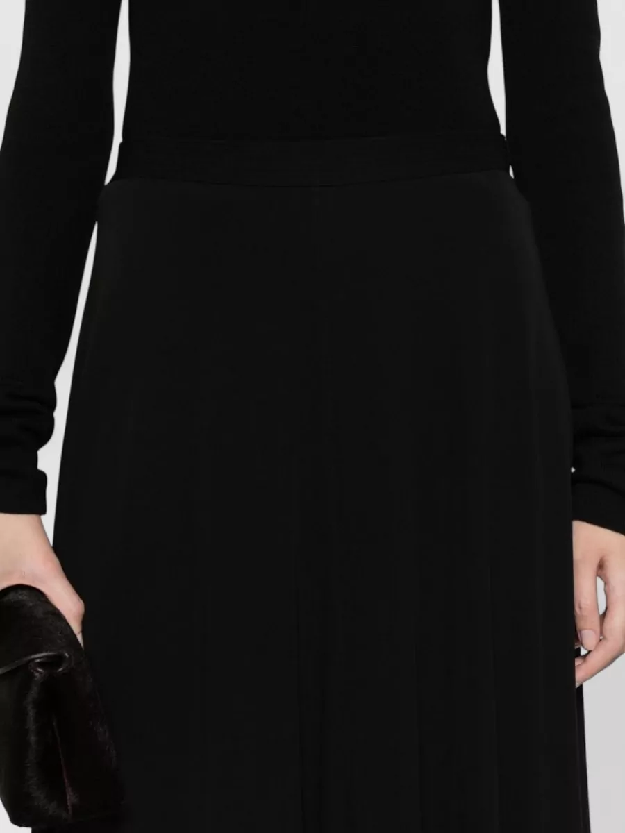 Totême High Waist Pleated Midi Jersey Skirt