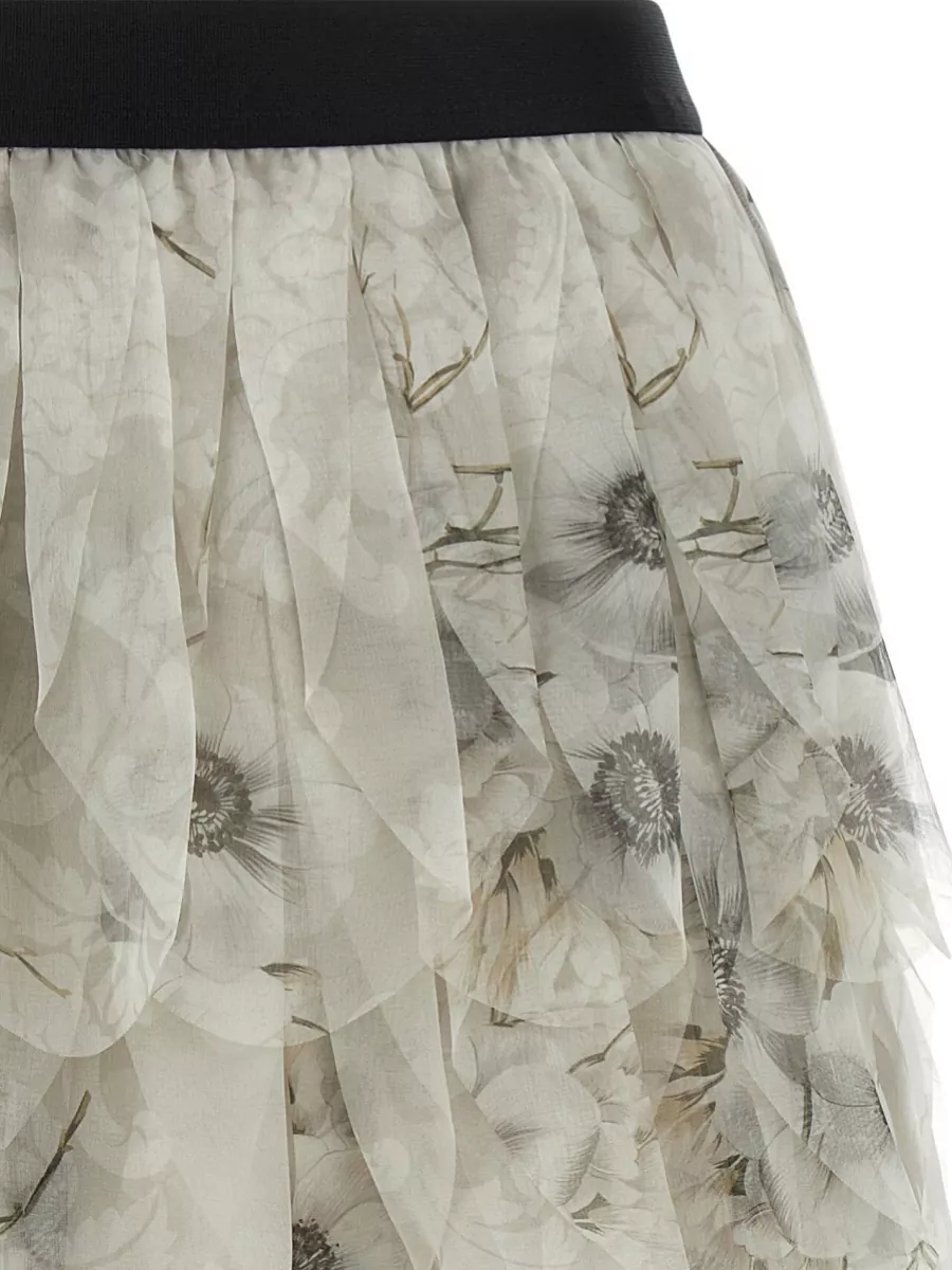 Max Mara Silk Printed Mini Skirt