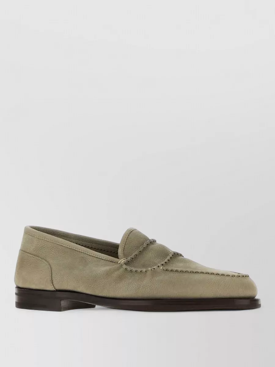 John Lobb leather nubuck loafers