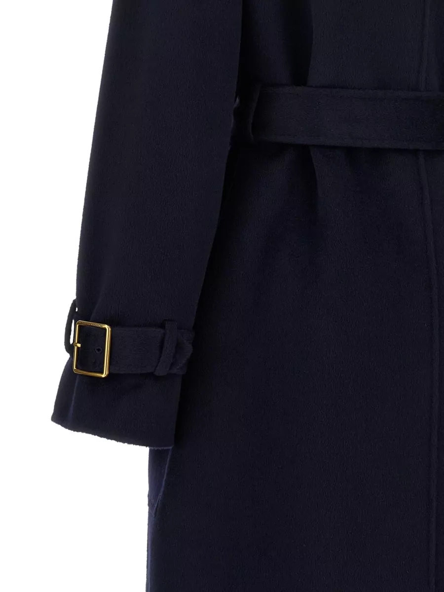 Elisabetta Franchi Wool Double-Breasted Belted Coat