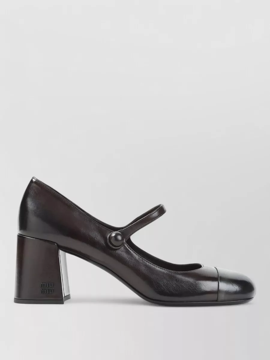 Miu Miu leather mary jane ballerina shoes
