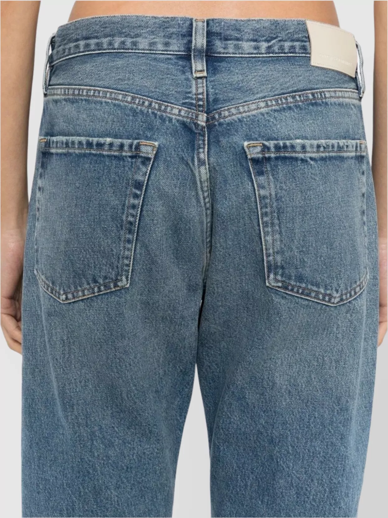 Citizens Of Humanity Cropped Faded Boyfriend Jeans With Belt Loops