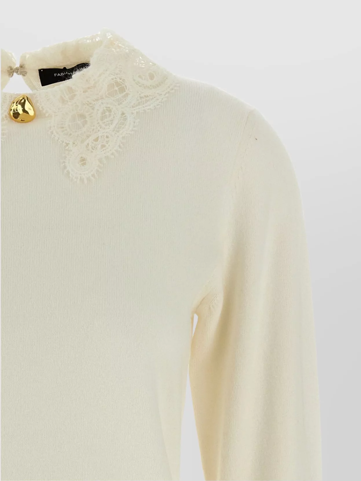 Fabiana Filippi Knitwear Sweater Lace Collar
