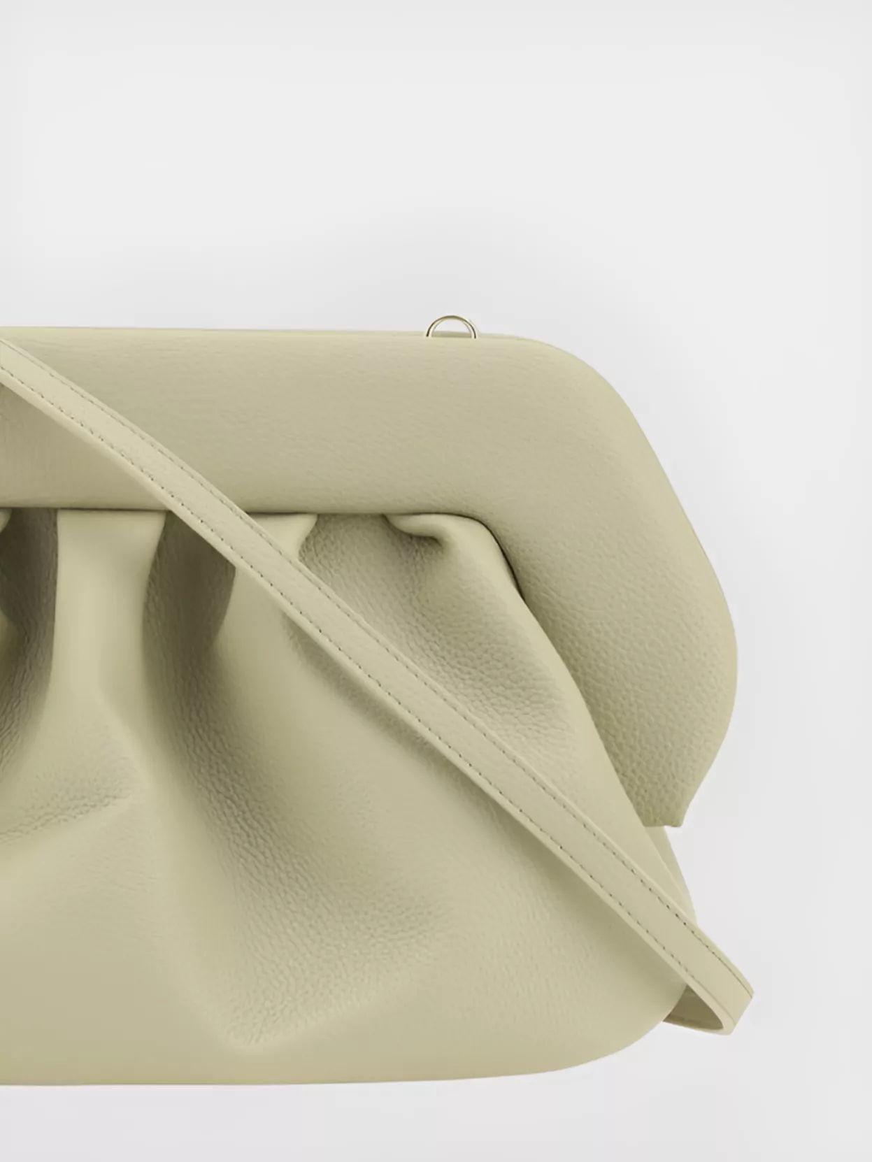 Themoirè Vegan Leather Pleated Clutch Bag