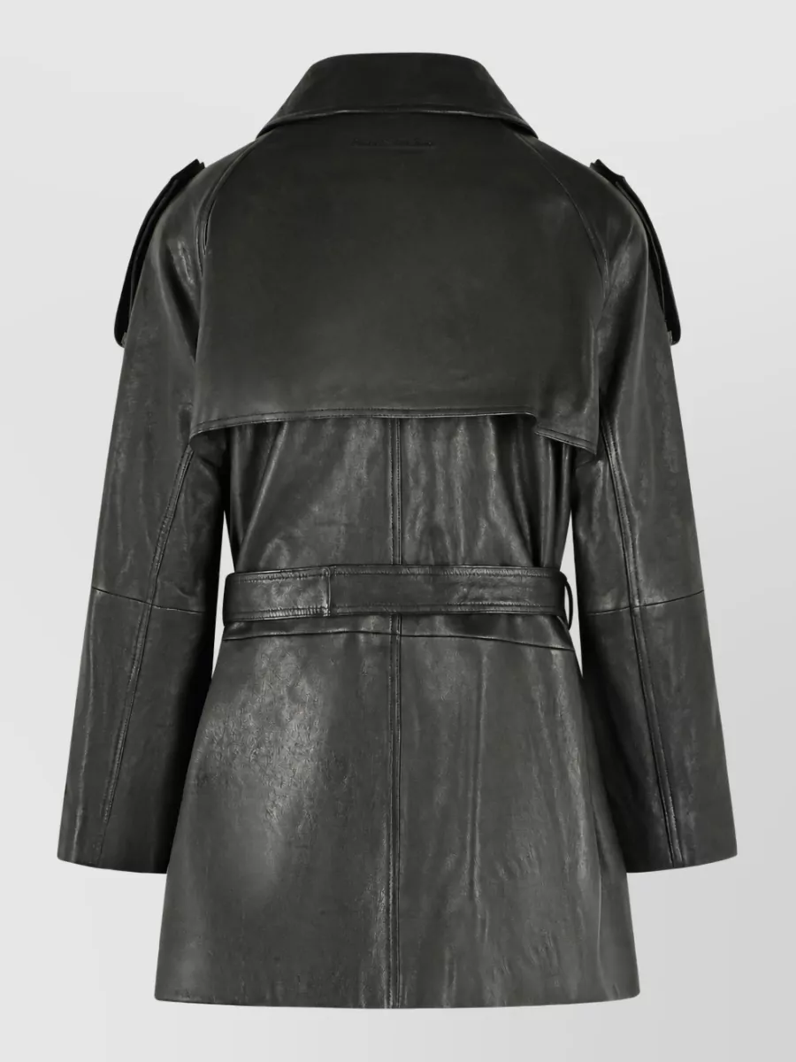 Acne Studios Leather Single Breasted Coat