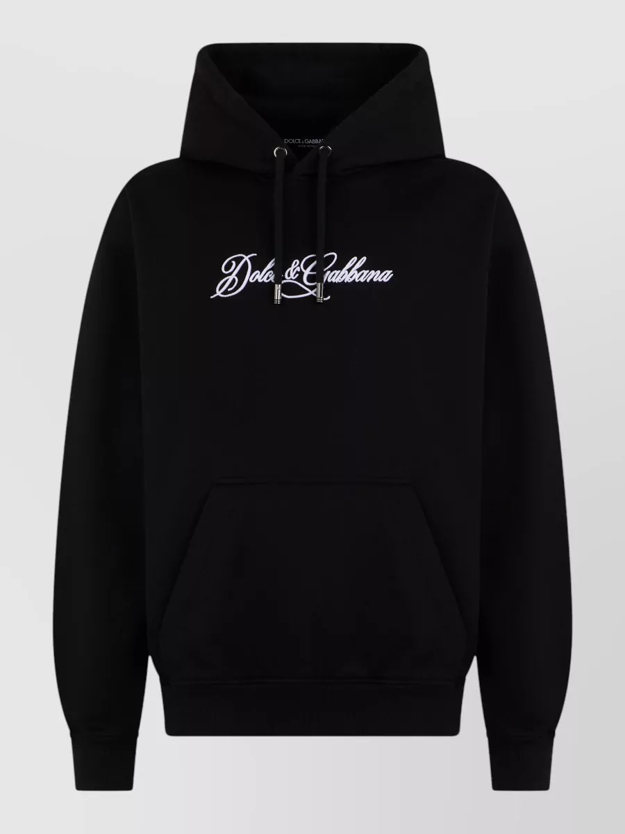 Dolce&Gabbana cotton logo embroidered hoodie