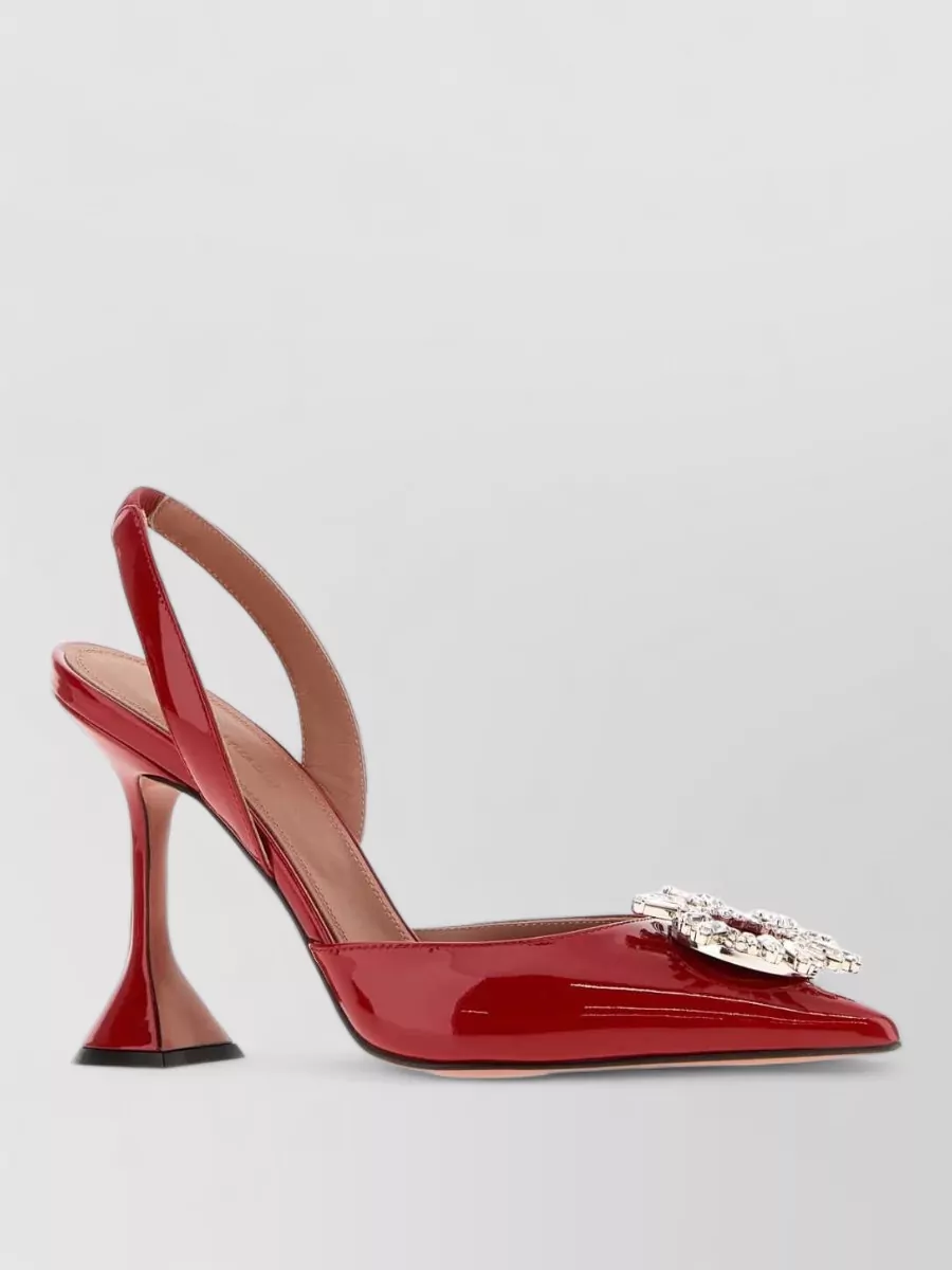 Amina Muaddi Leather Slingback Mules