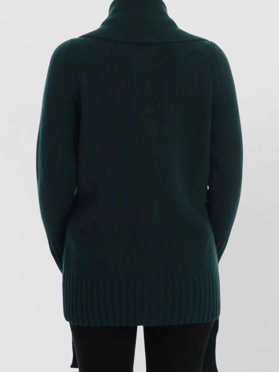 Dolce&Gabbana Ribbed Cashmere High Neck Cardigan