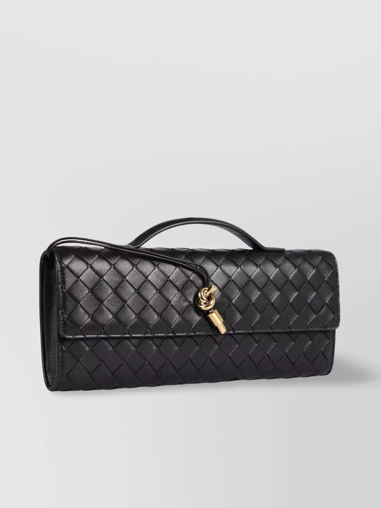 Bottega Veneta Leather Clutch Intrecciato Design