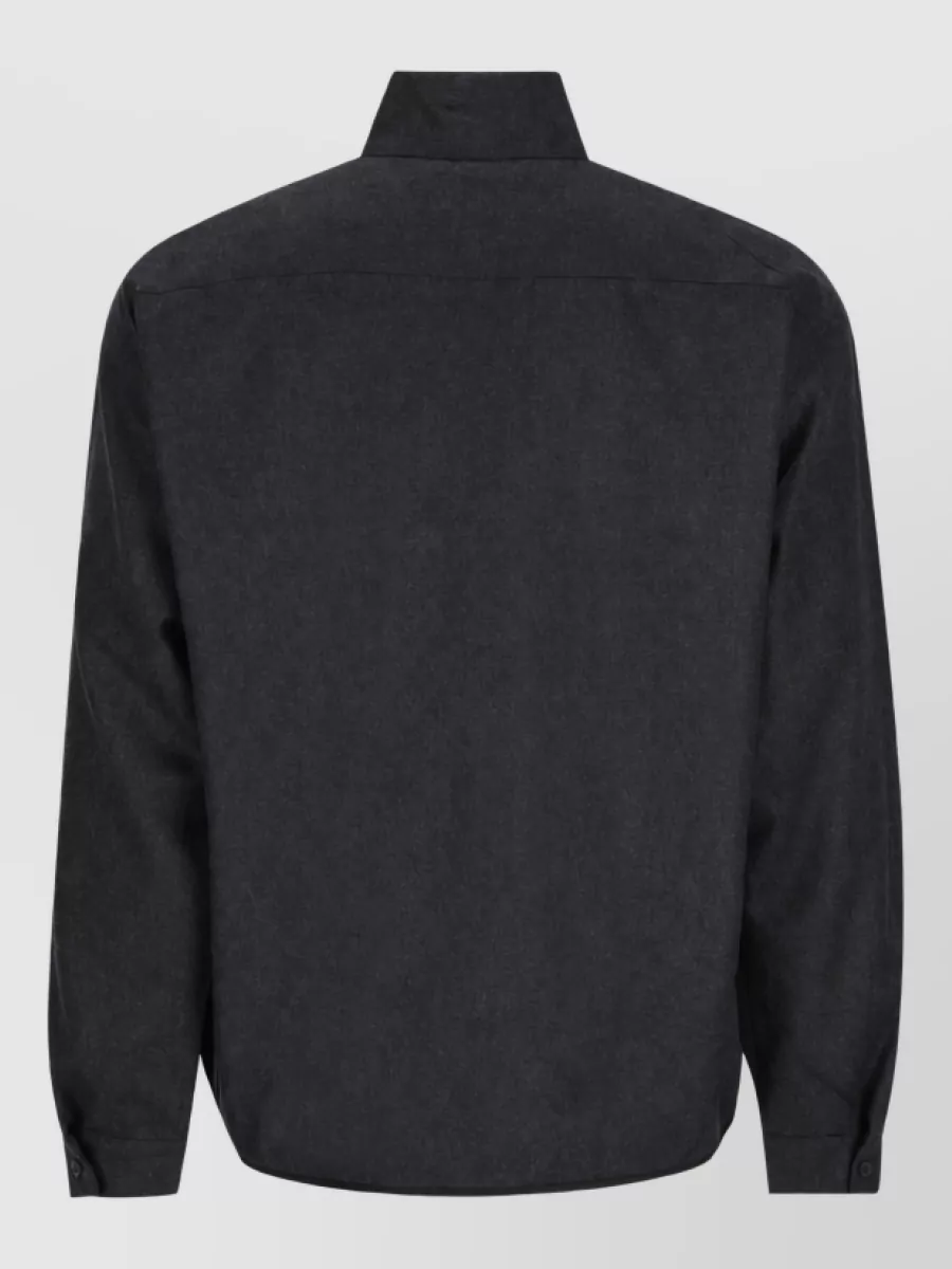 Prada Virgin Wool Zip-Up Shirt Jacket