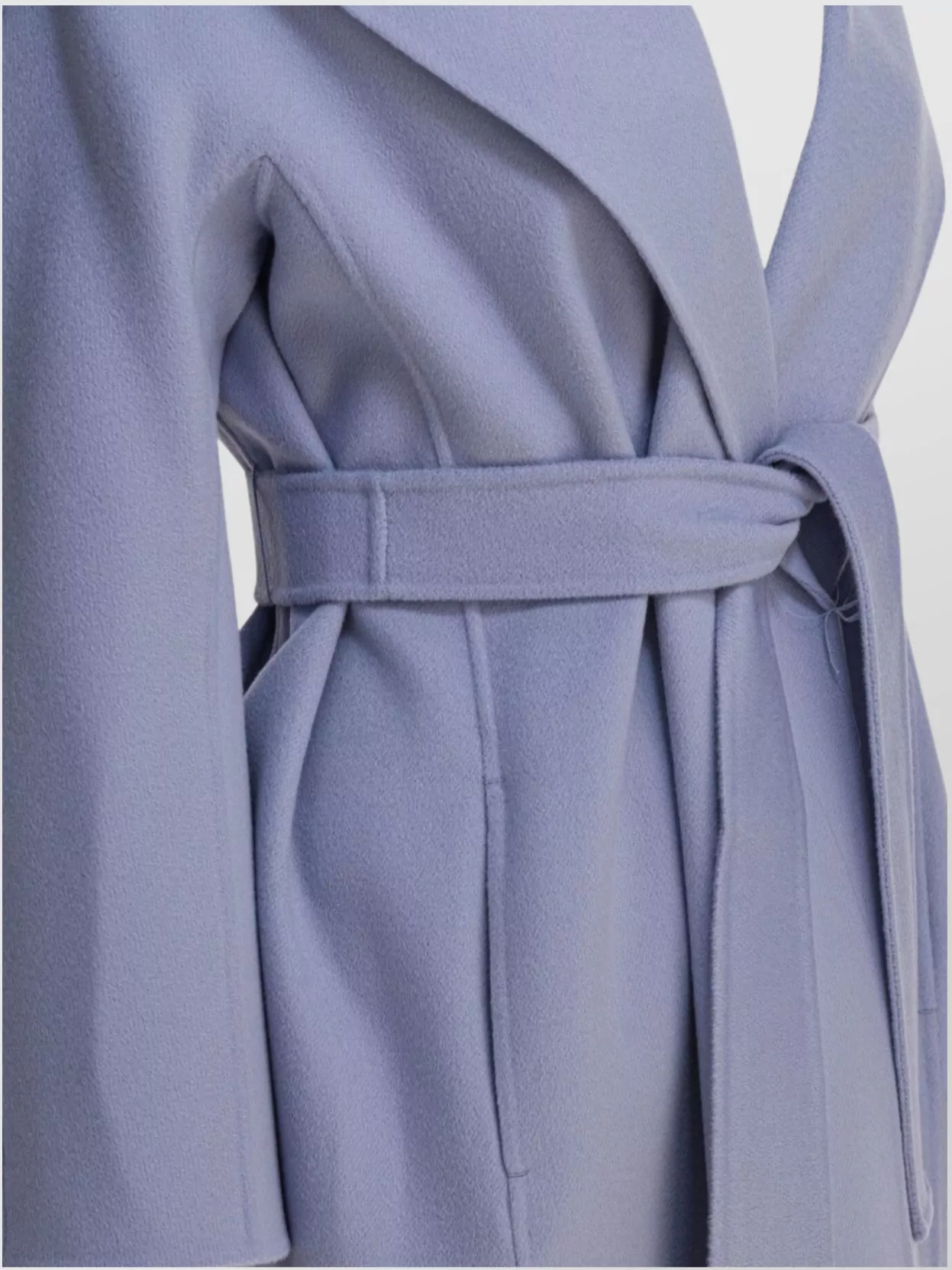 S Max Mara Waist Belted Shawl Collar Side Pockets Sleeves