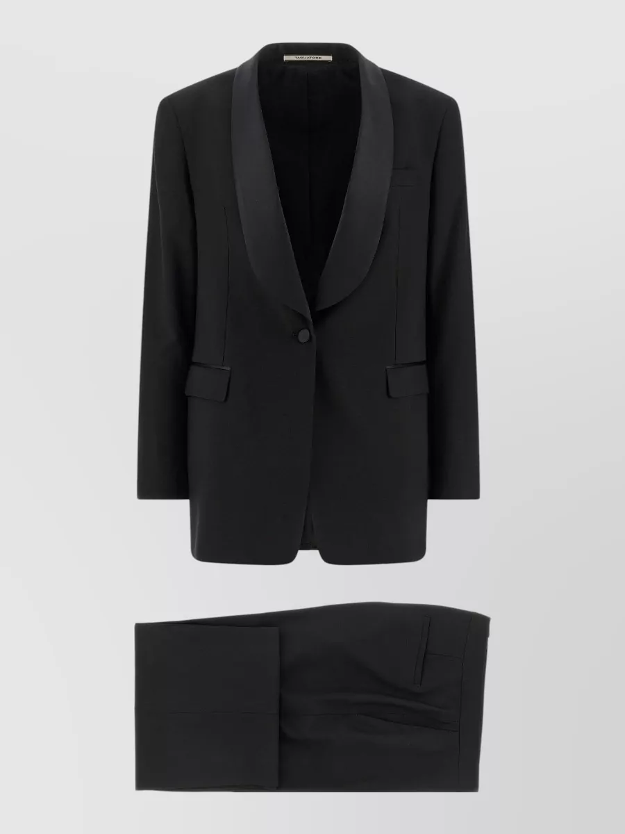 Tagliatore Virgin wool tuxedo trouser suit