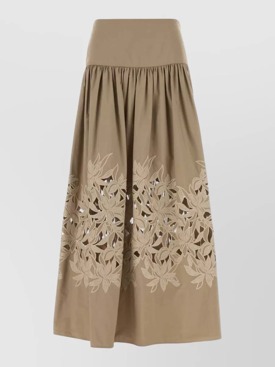 Agnona cotton a-line skirt