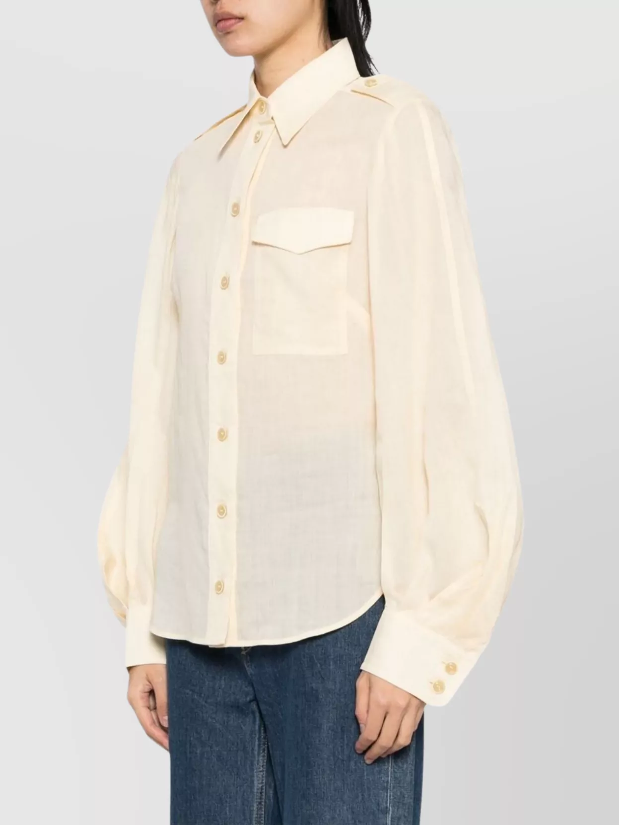 Zimmermann Casual Top With Chest Flap Pocket