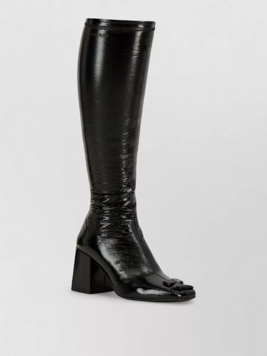 Courrèges vinyl chunky-heel ankle boots