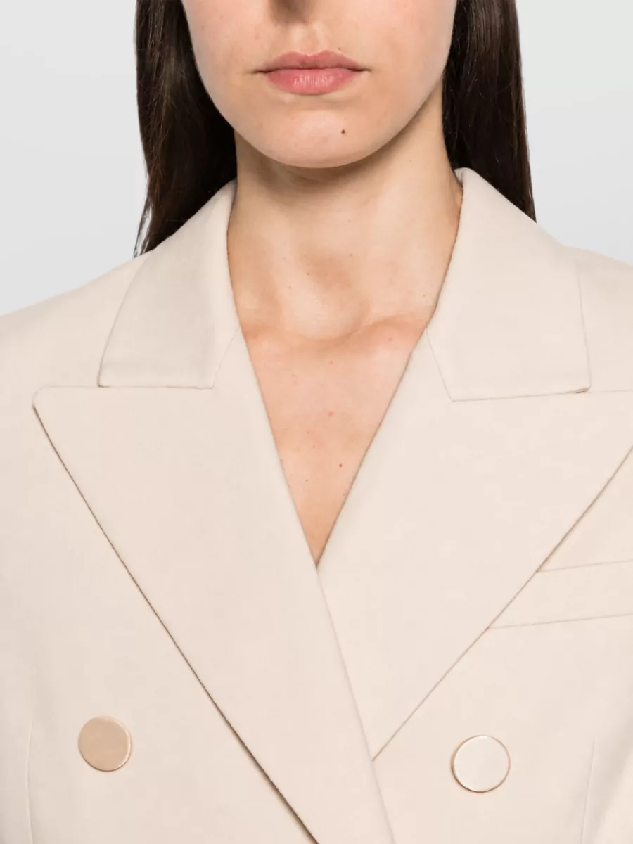 Zimmermann Wool Cropped Double-Breasted Blazer