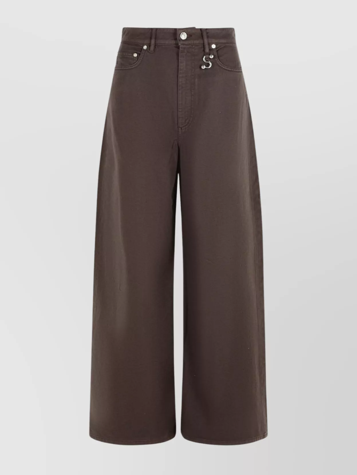 Sportmax 'cotton Jeans' Wide-leg Design Trousers