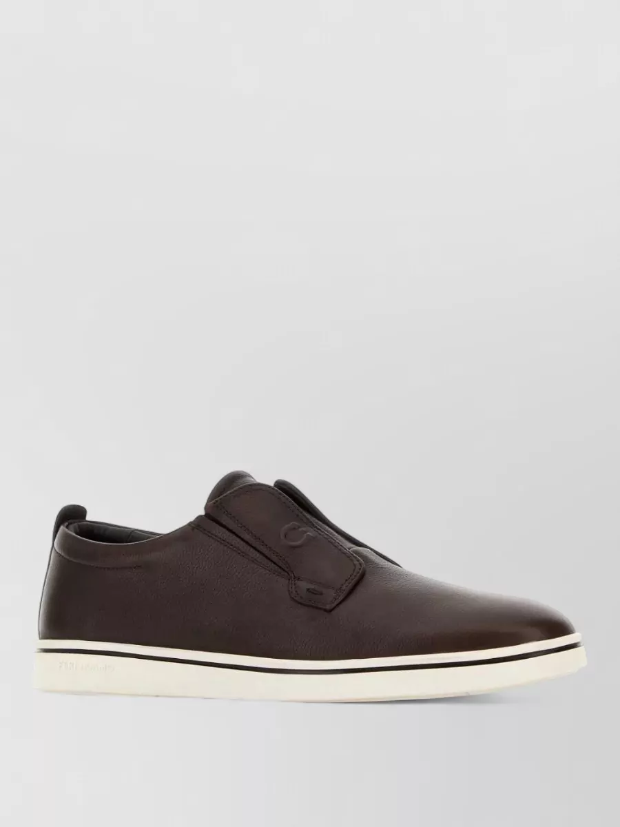 Ferragamo leather slip-on sneakers