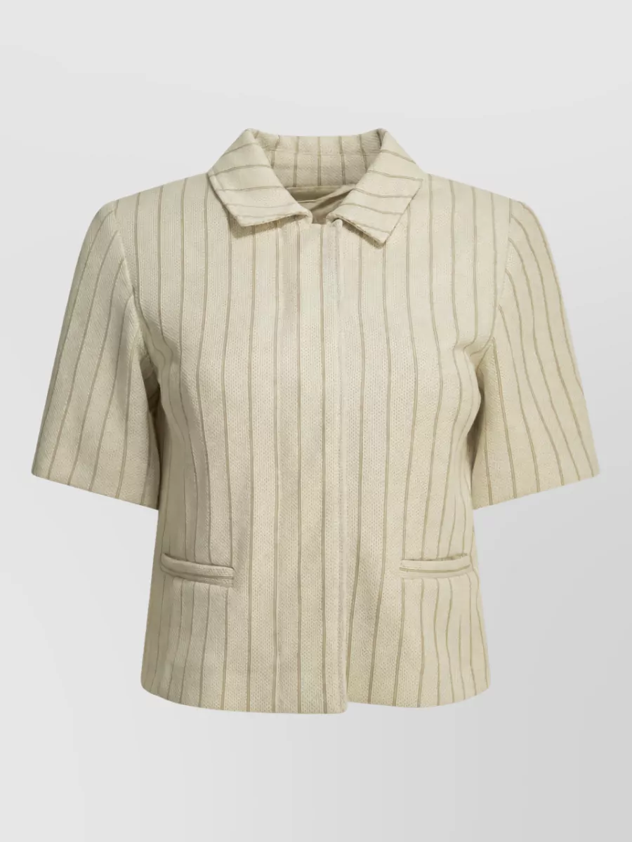 Max Mara Pinstripe Single-Breasted Coat