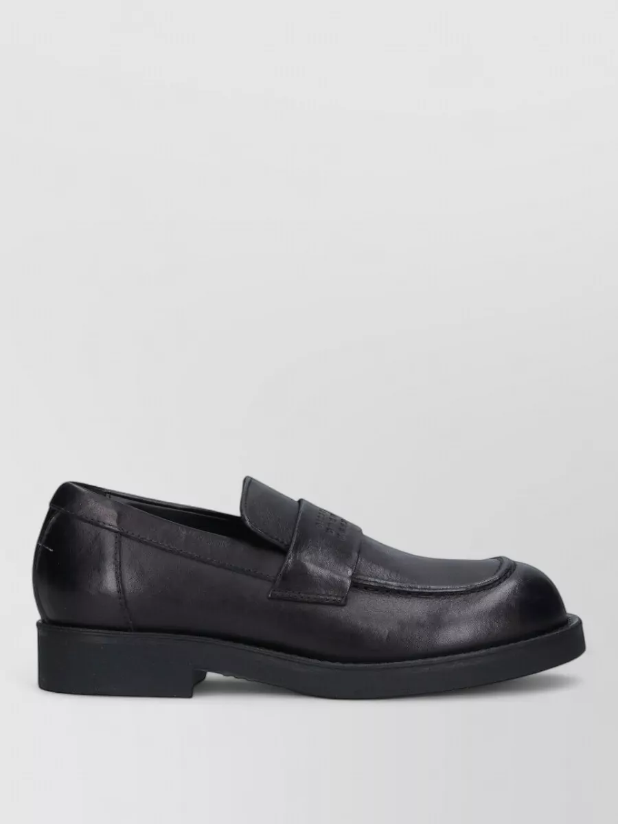 Mm6 Maison Margiela Loafers Low Heel Round Toe Design