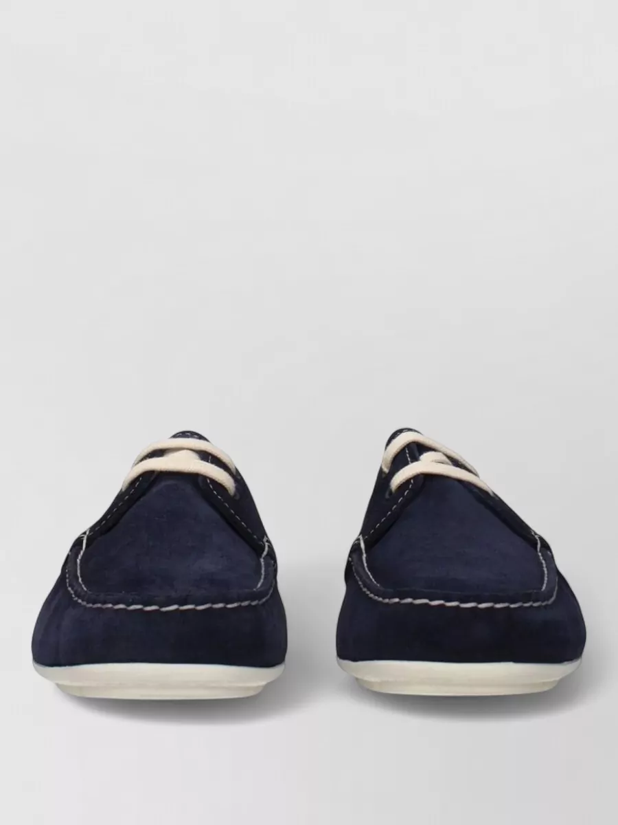 Prada suede leather slip-on loafers
