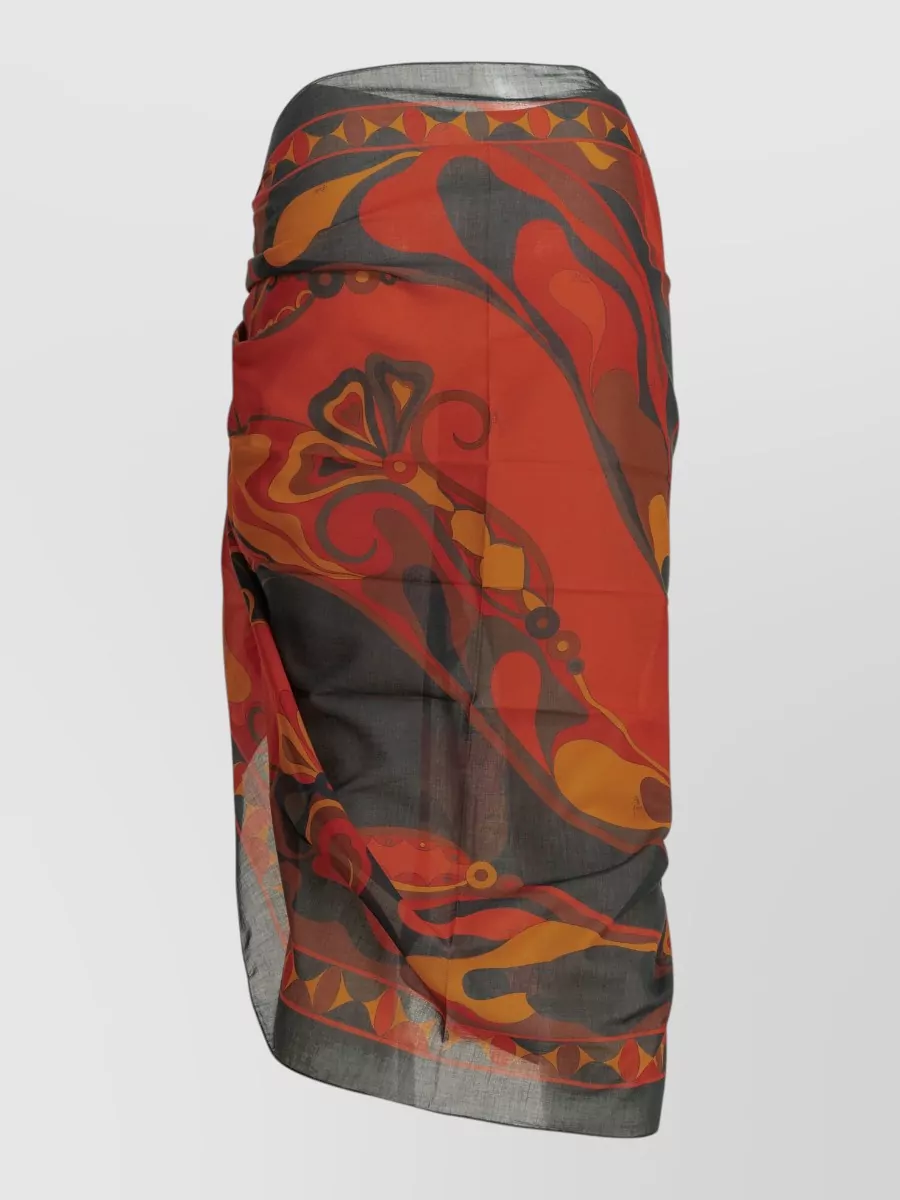 Pucci Cotton Floral-Print Sarong